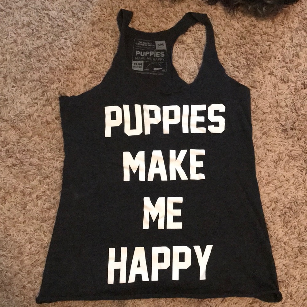 Puppies make me happy tank